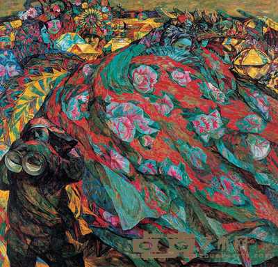 周卫 龙灯之夜 150×147cm